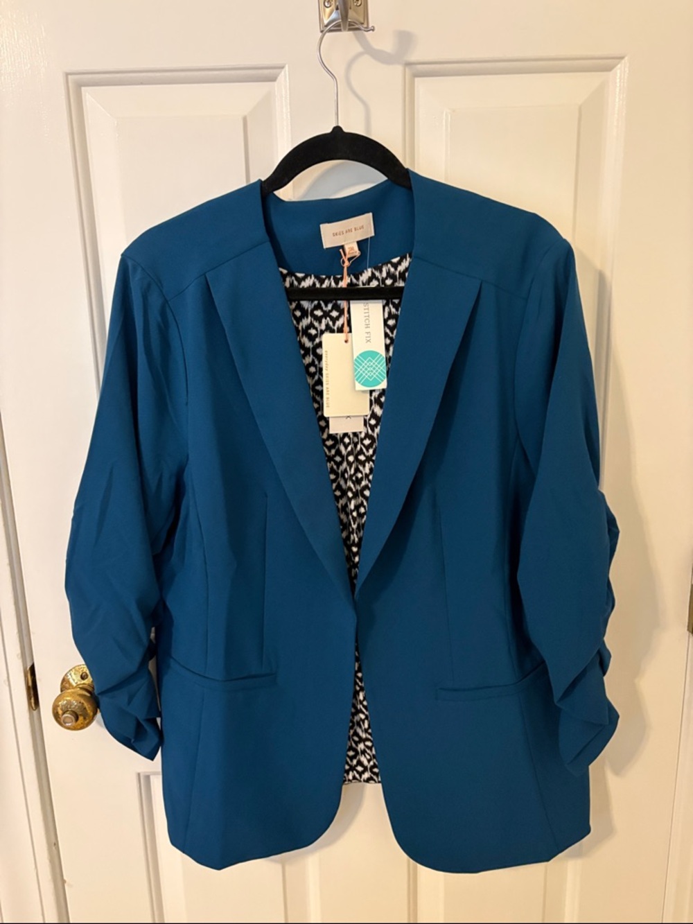 Teal Skies Are Blue blazer